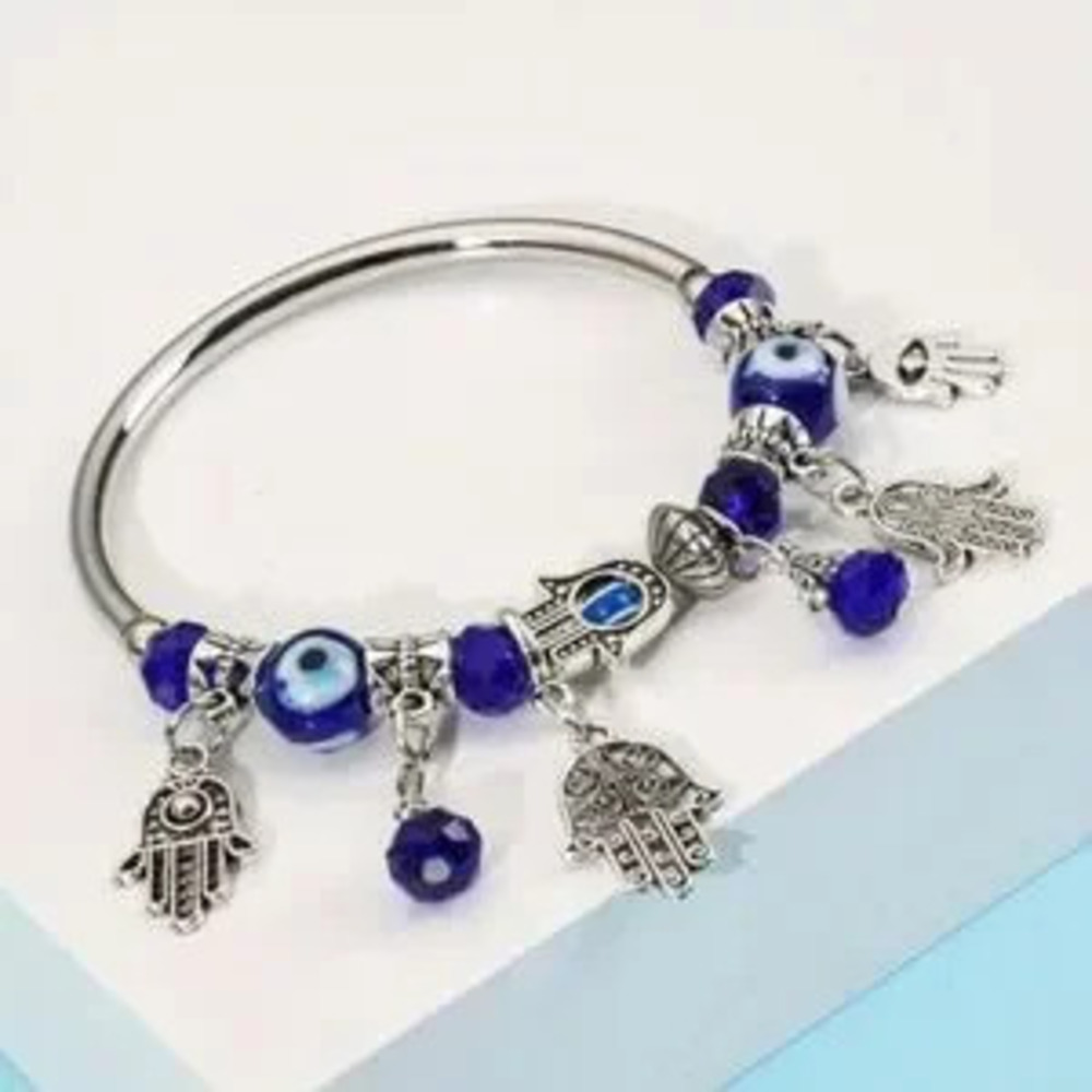 Evil Eye Silver Charm Bracelet View 6